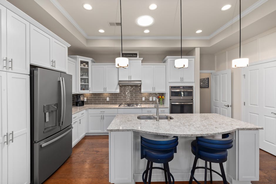 Custom kitchen island and layout design